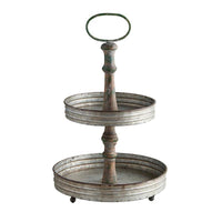 Farmhouse Style Two Tiered Stand