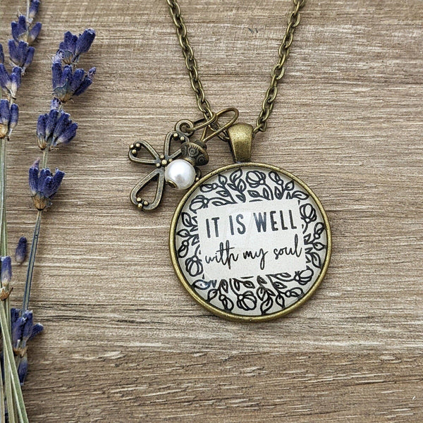 It Is Well With My Soul pendant necklace