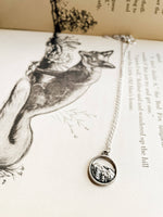 Pewter Mountain and Trees Pendant Necklace