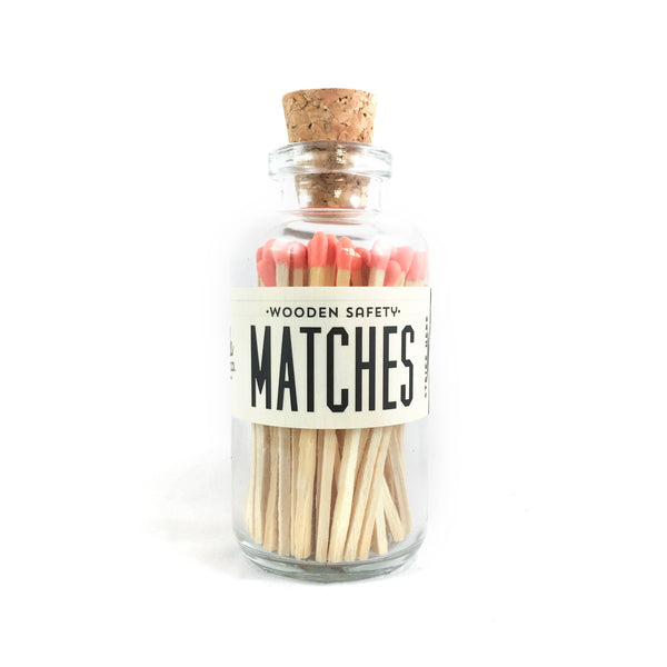 Coral Mini Vintage Apothecary Matches