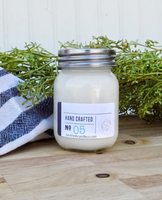 Fresh Linen Soy Mason Jar Candle from Farm Fresh Candle Co.